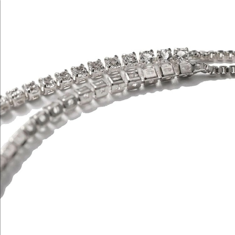 Available ❤️ Rhinestone Engraved Link Bracelet 1pc - Picture 2 of 4